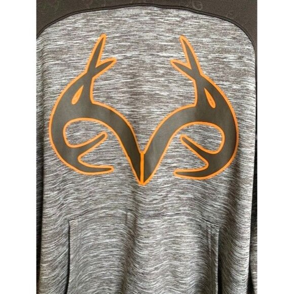 Realtree Men's Hooded Sweatshirt M 38/40 Gray & Brown Camouflage Polyester - Picture 4 of 8